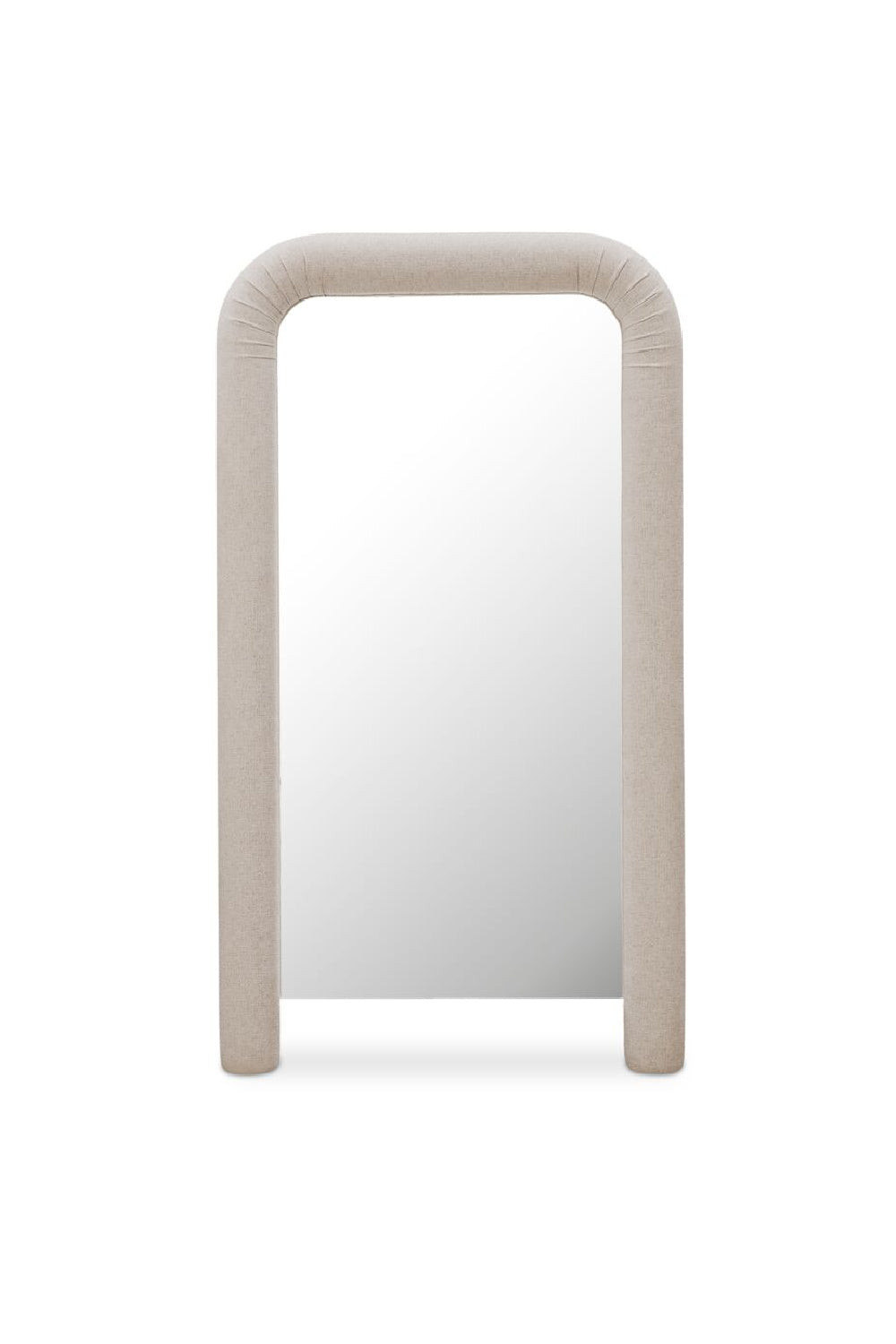 Modern European furniture - Ruched Upholstered Floor Mirror - www.oroa.com