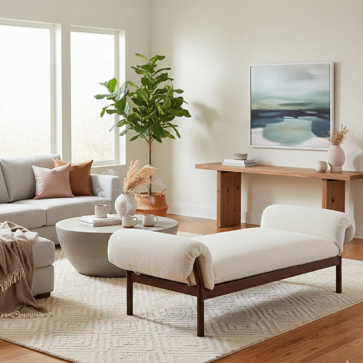 Modern European furniture - Ash-Framed Padded Daybed - www.oroa.com