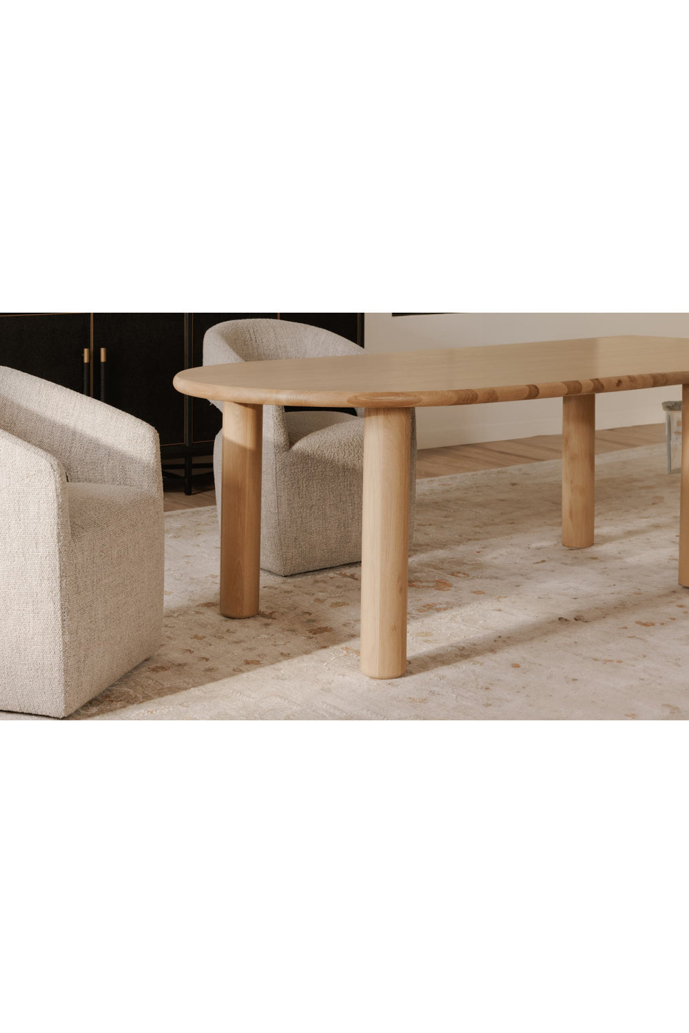 Modern European furniture - Light Oak Oval Dining Table - www.oroa.com