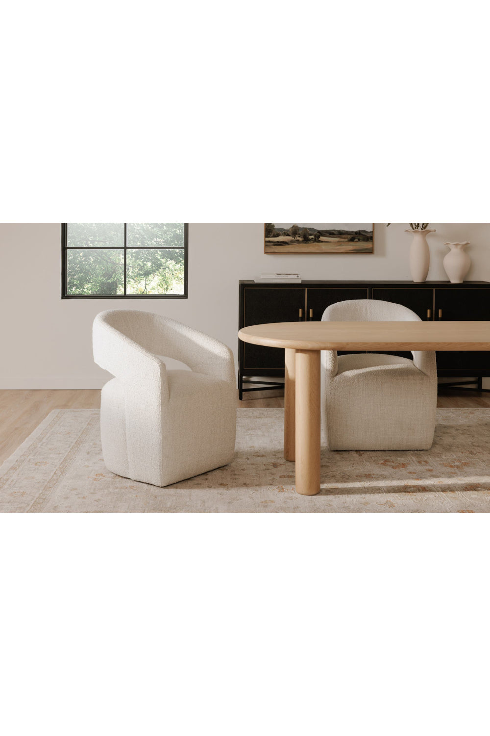 Light Oak Oval Dining Table | Novi Living Milo | Oroa.com