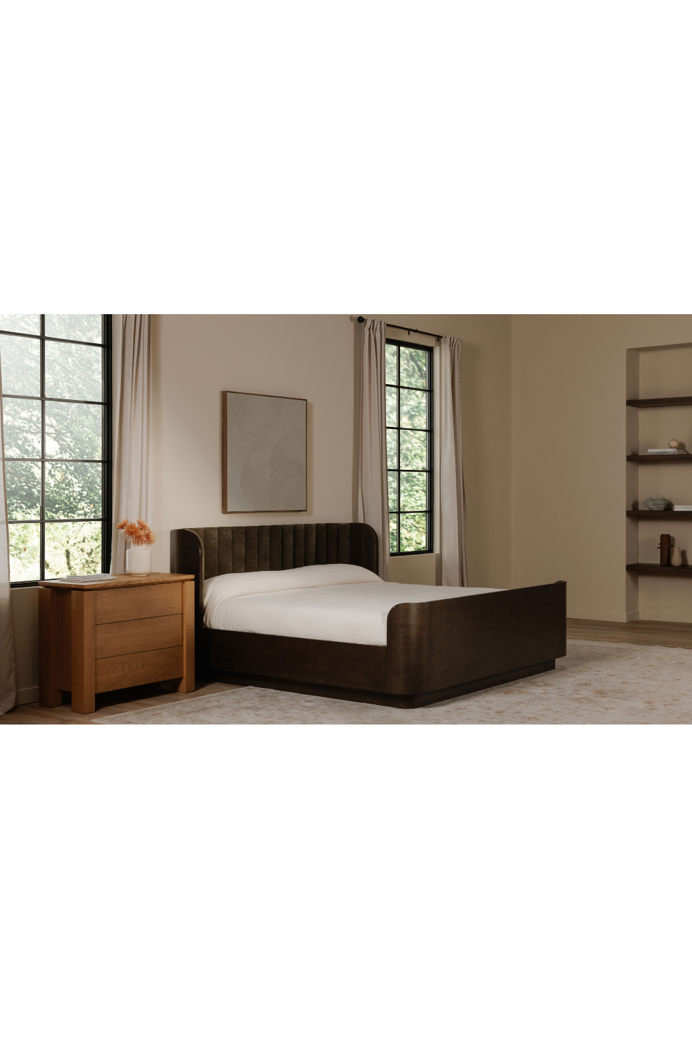 Modern European furniture - Oak Rustic 2-Drawer Nightstand - www.oroa.com