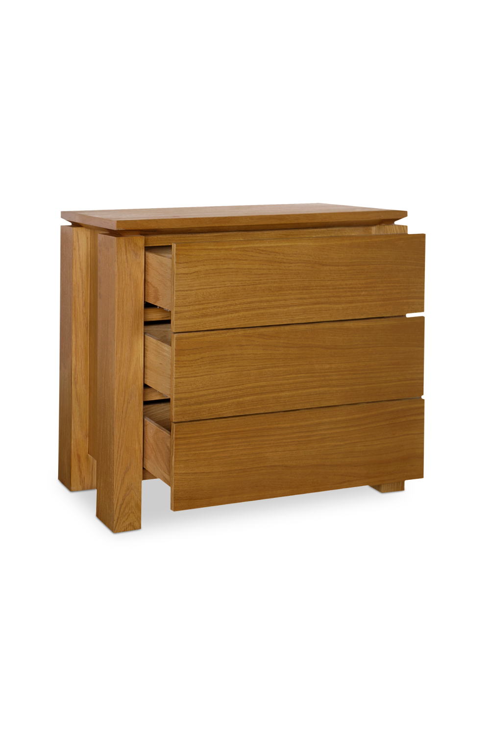 Modern European furniture - Oak Rustic 2-Drawer Nightstand - www.oroa.com