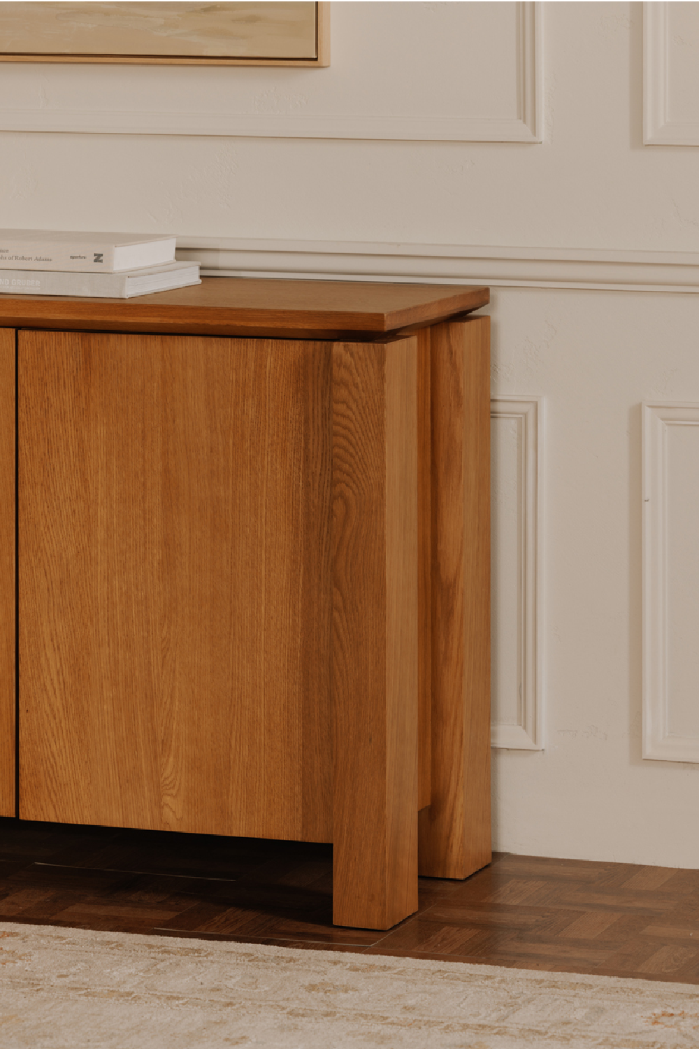 Modern European furniture - Oak Rustic 4-Door Sideboard - www.oroa.com