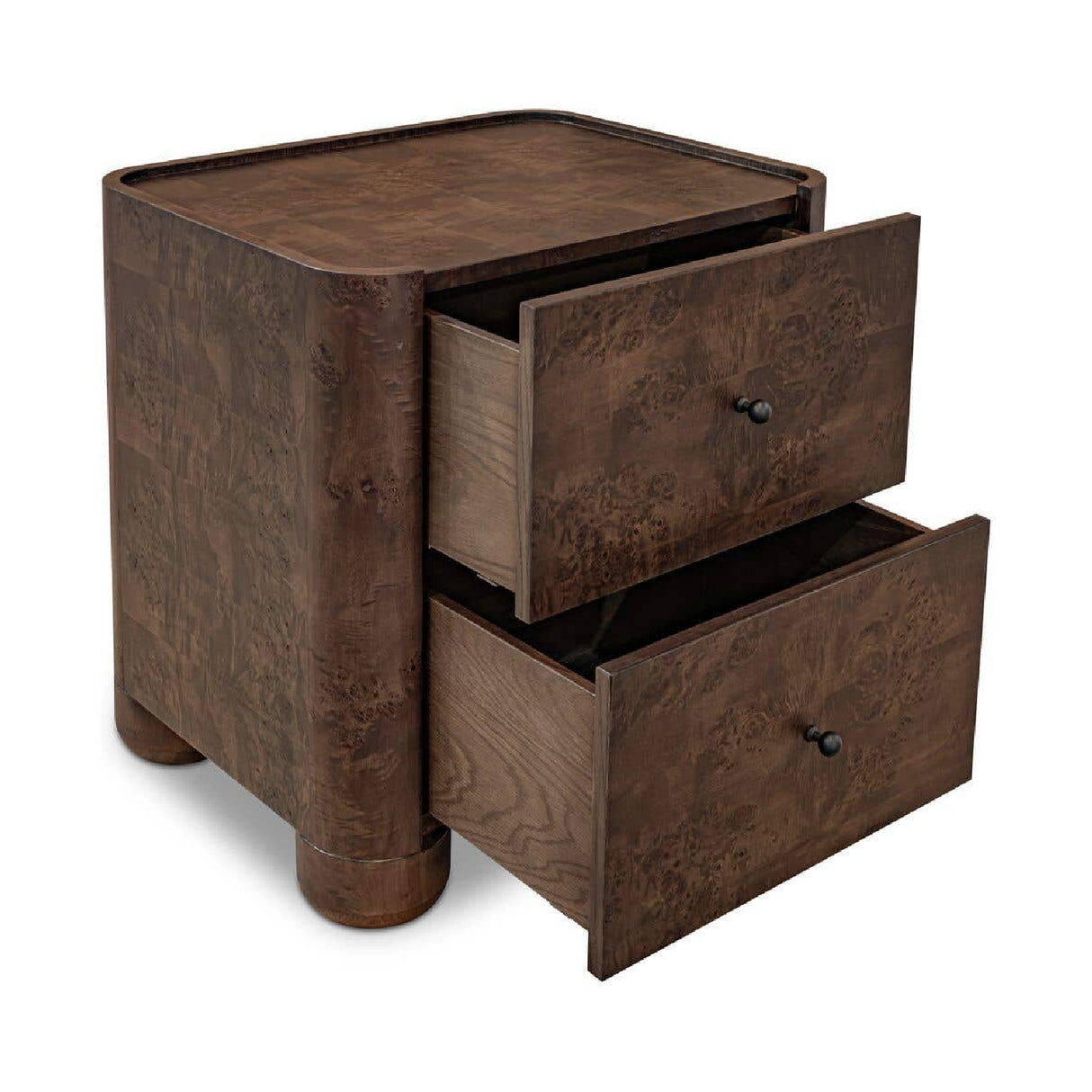 Modern European furniture - Solid Oak 2-Drawer Nightstand - www.oroa.com