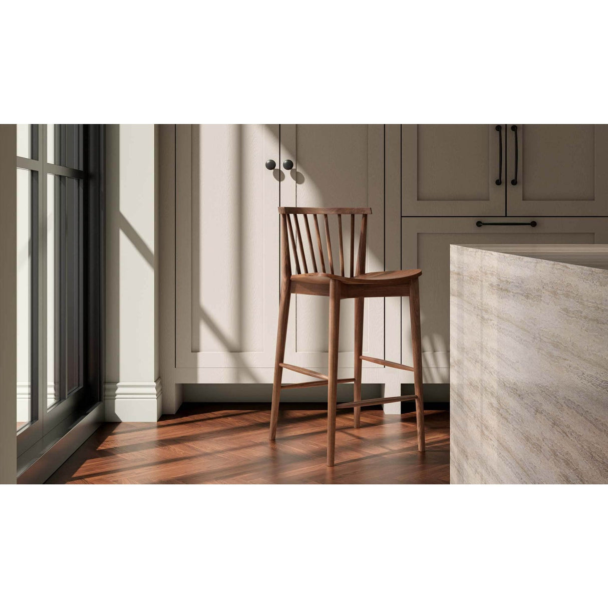 Modern European furniture - Spindle-Back Counter Stool - www.oroa.com
