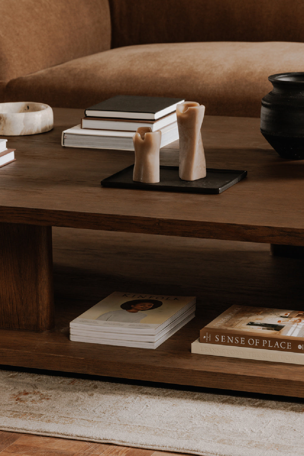 Modern European furniture - Oak Open Storage Coffee Table - www.oroa.com