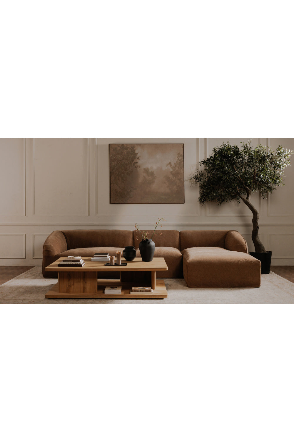 Modern European furniture - Oak Open Storage Coffee Table - www.oroa.com