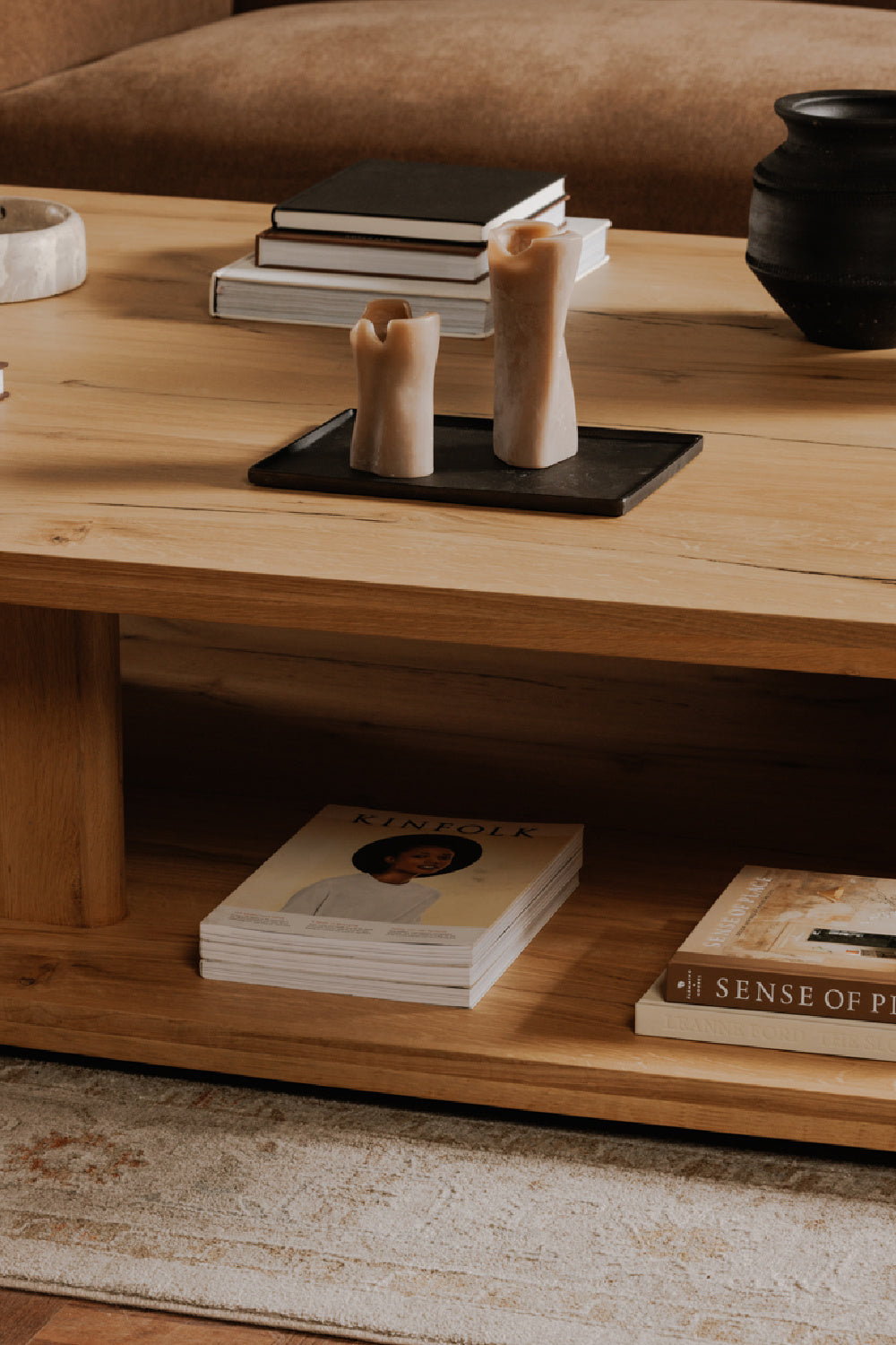 Modern European furniture - Oak Open Storage Coffee Table - www.oroa.com