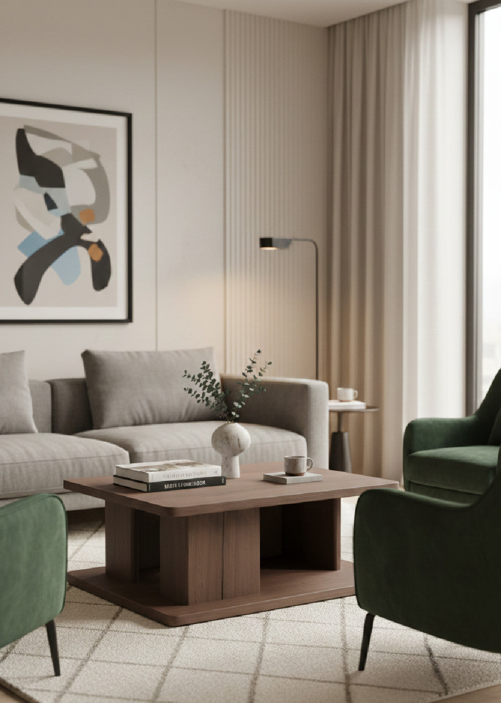 Modern European furniture - Oak Open Storage Coffee Table - www.oroa.com