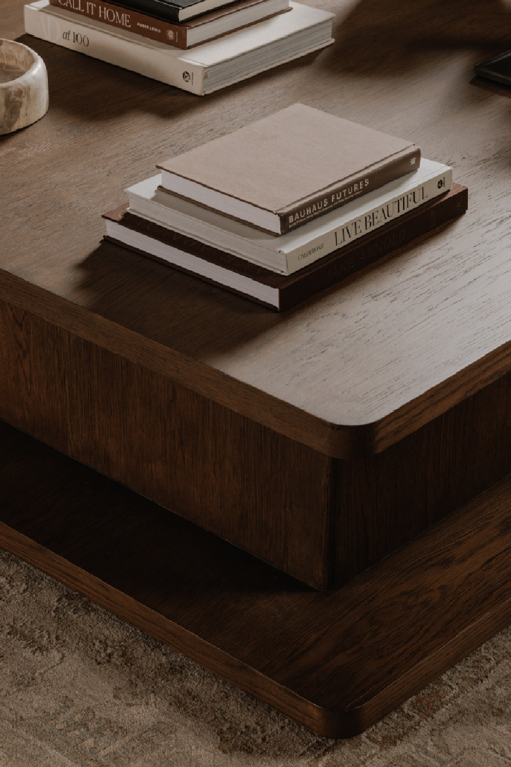 Modern European furniture - Oak Open Storage Coffee Table - www.oroa.com