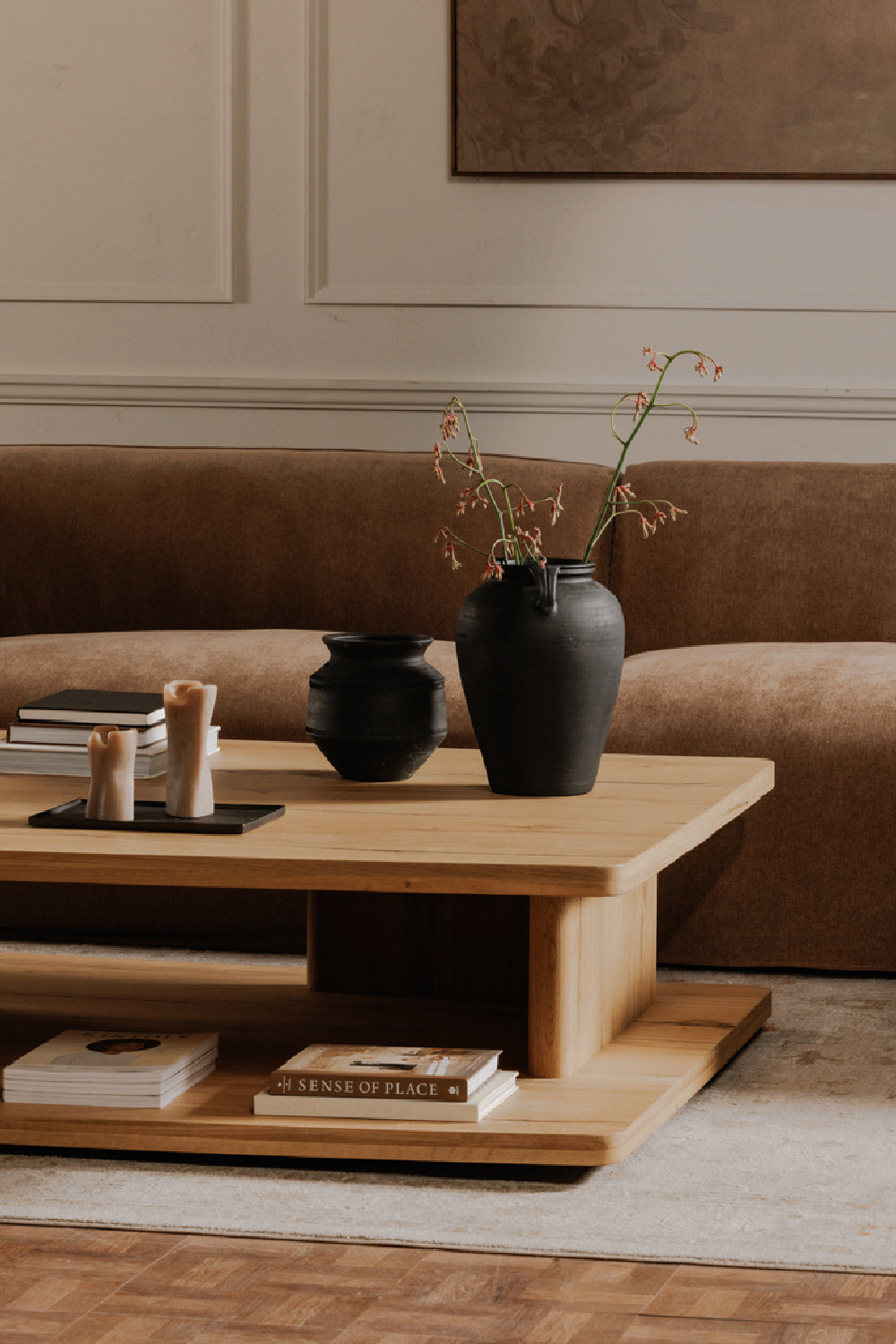 Modern European furniture - Oak Open Storage Coffee Table - www.oroa.com