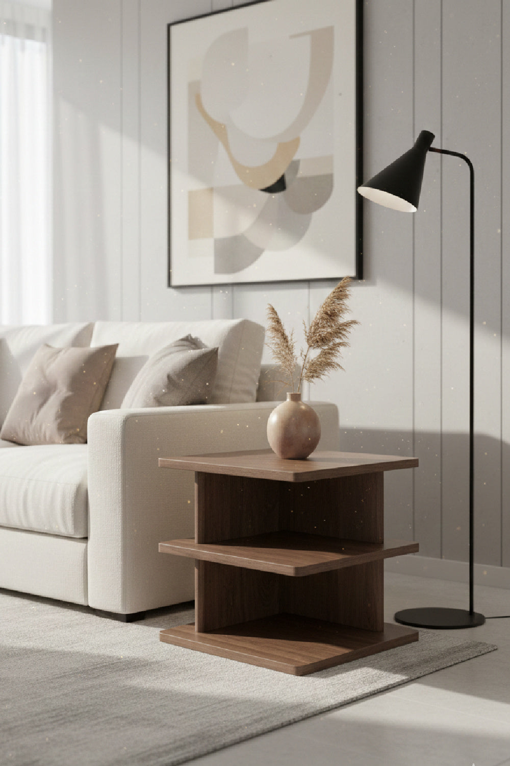 Modern European furniture - Solid Wood Rustic Side Table - www.oroa.com
