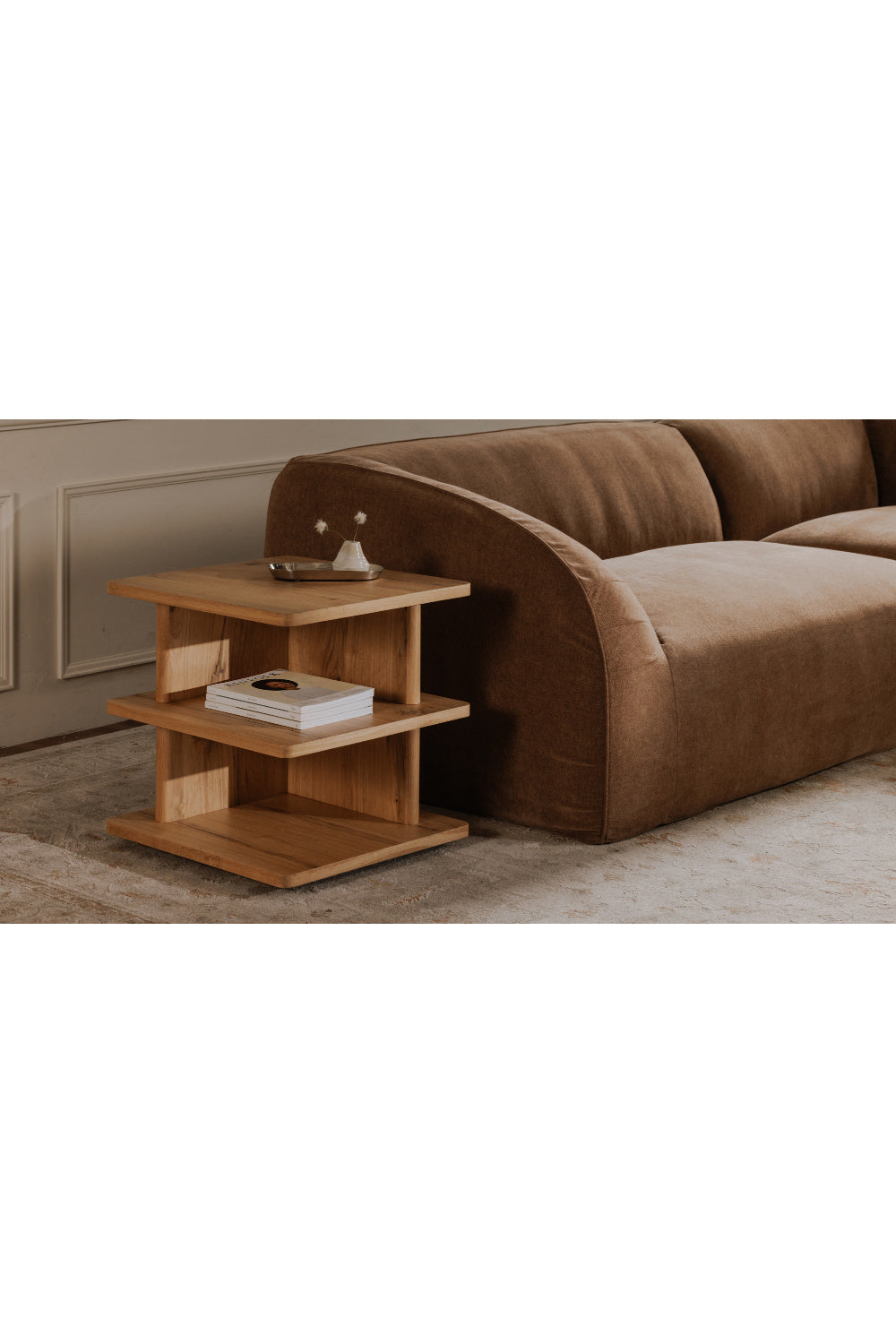Modern European furniture - Solid Wood Rustic Side Table - www.oroa.com