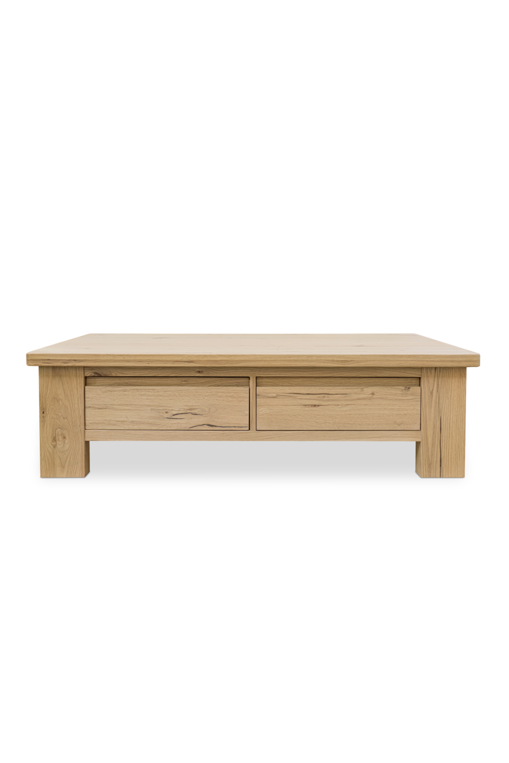Modern European furniture - Rustic Oak Storage Coffee Table - www.oroa.com