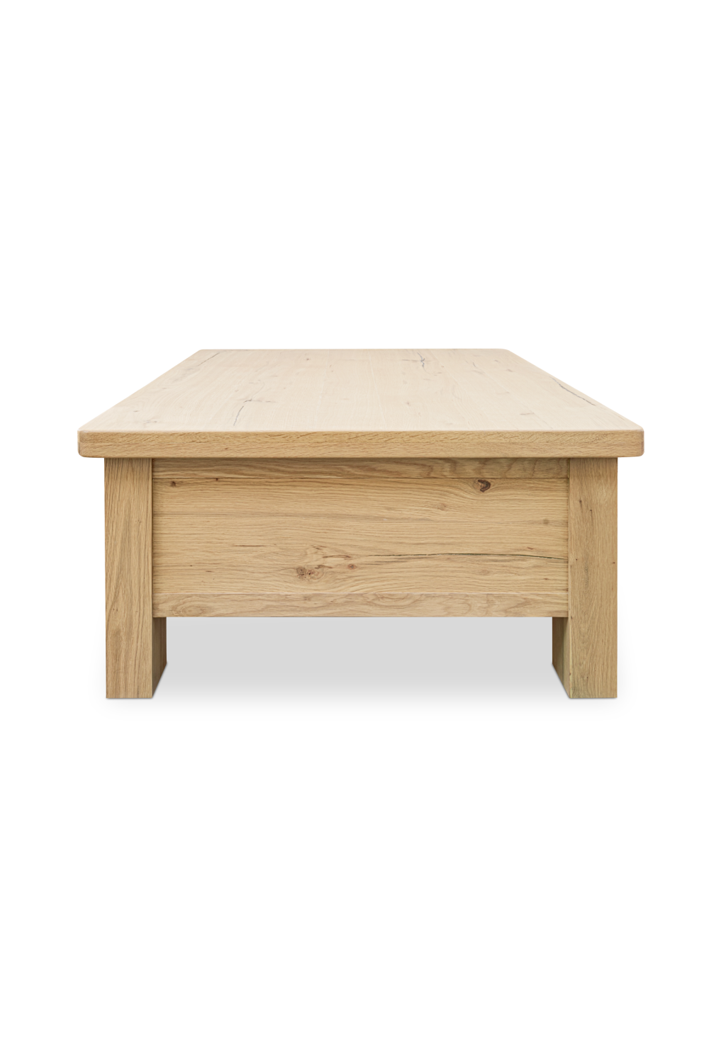 Modern European furniture - Rustic Oak Storage Coffee Table - www.oroa.com