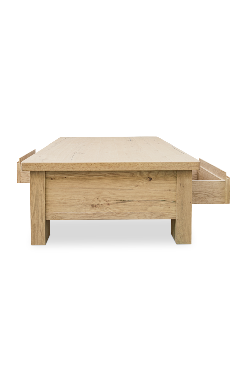 Modern European furniture - Rustic Oak Storage Coffee Table - www.oroa.com