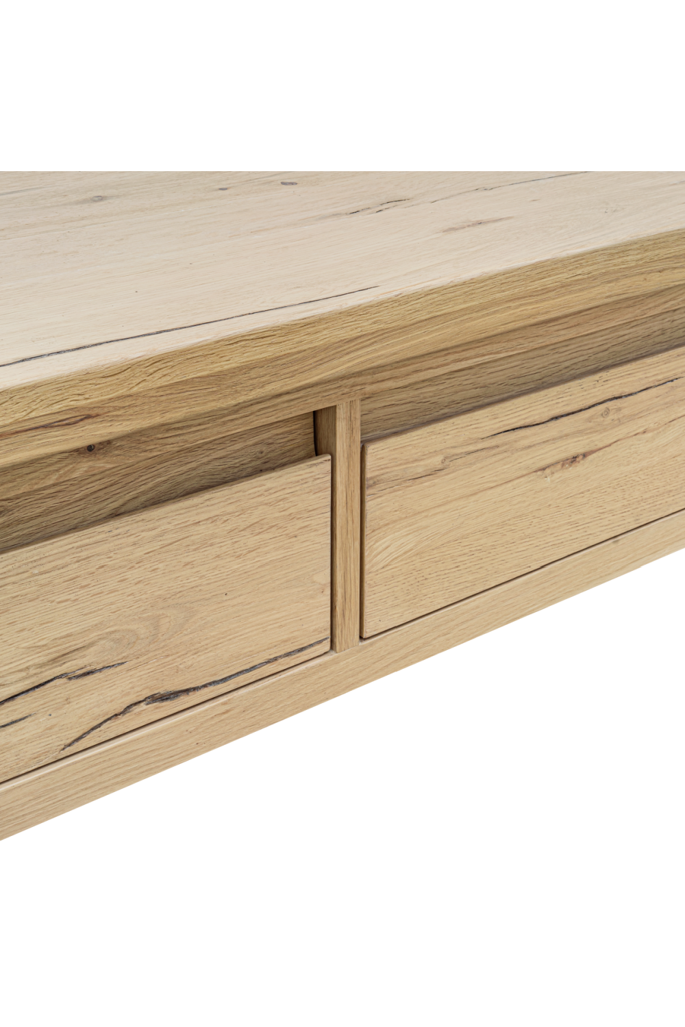 Modern European furniture - Rustic Oak Storage Coffee Table - www.oroa.com