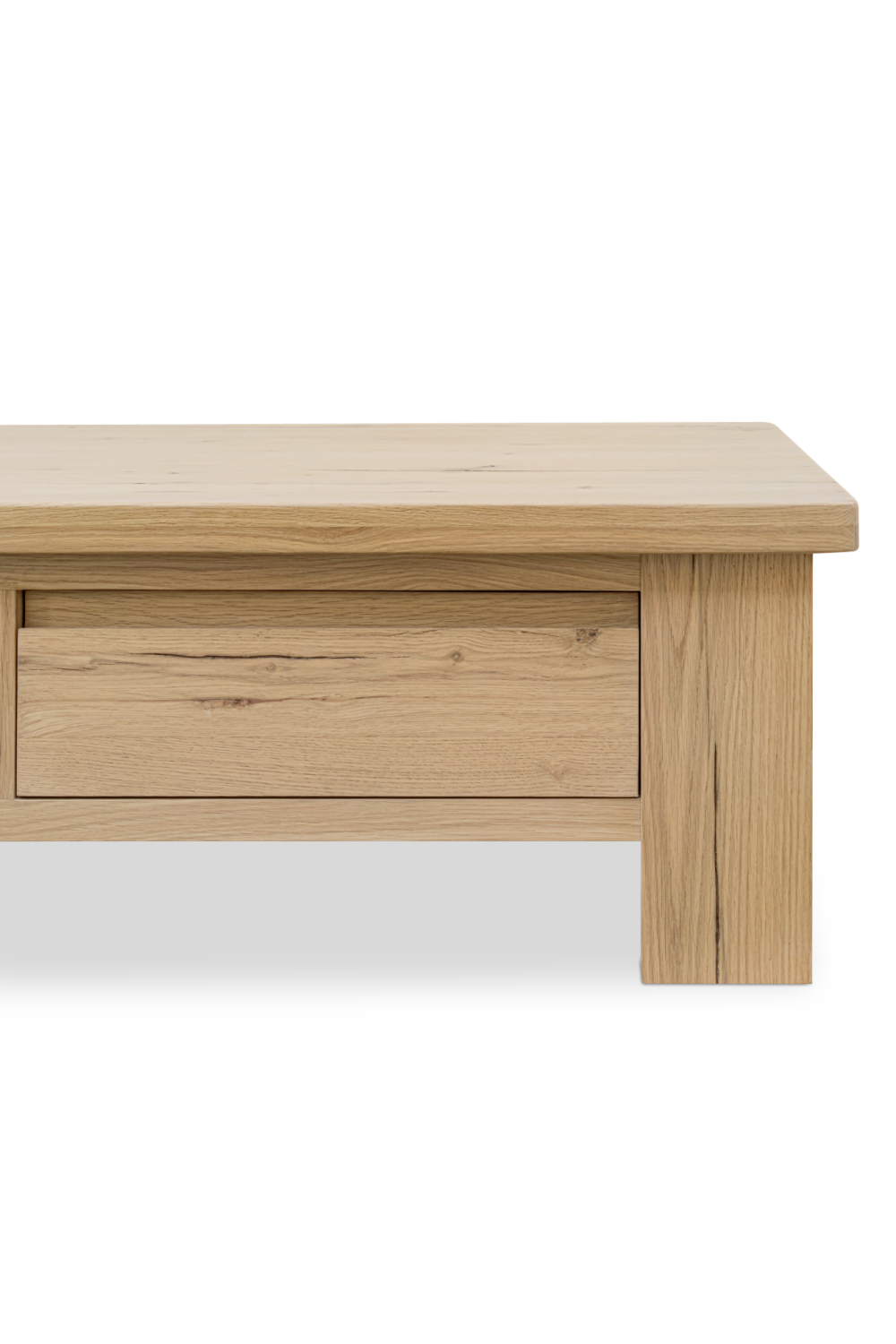 Modern European furniture - Rustic Oak Storage Coffee Table - www.oroa.com