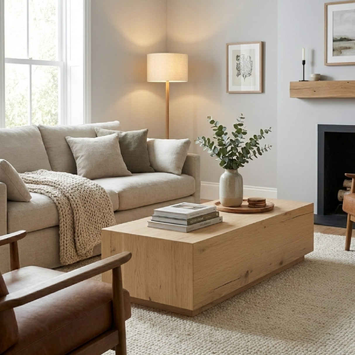 Modern European furniture - Solid Oak Coffee Table - www.oroa.com