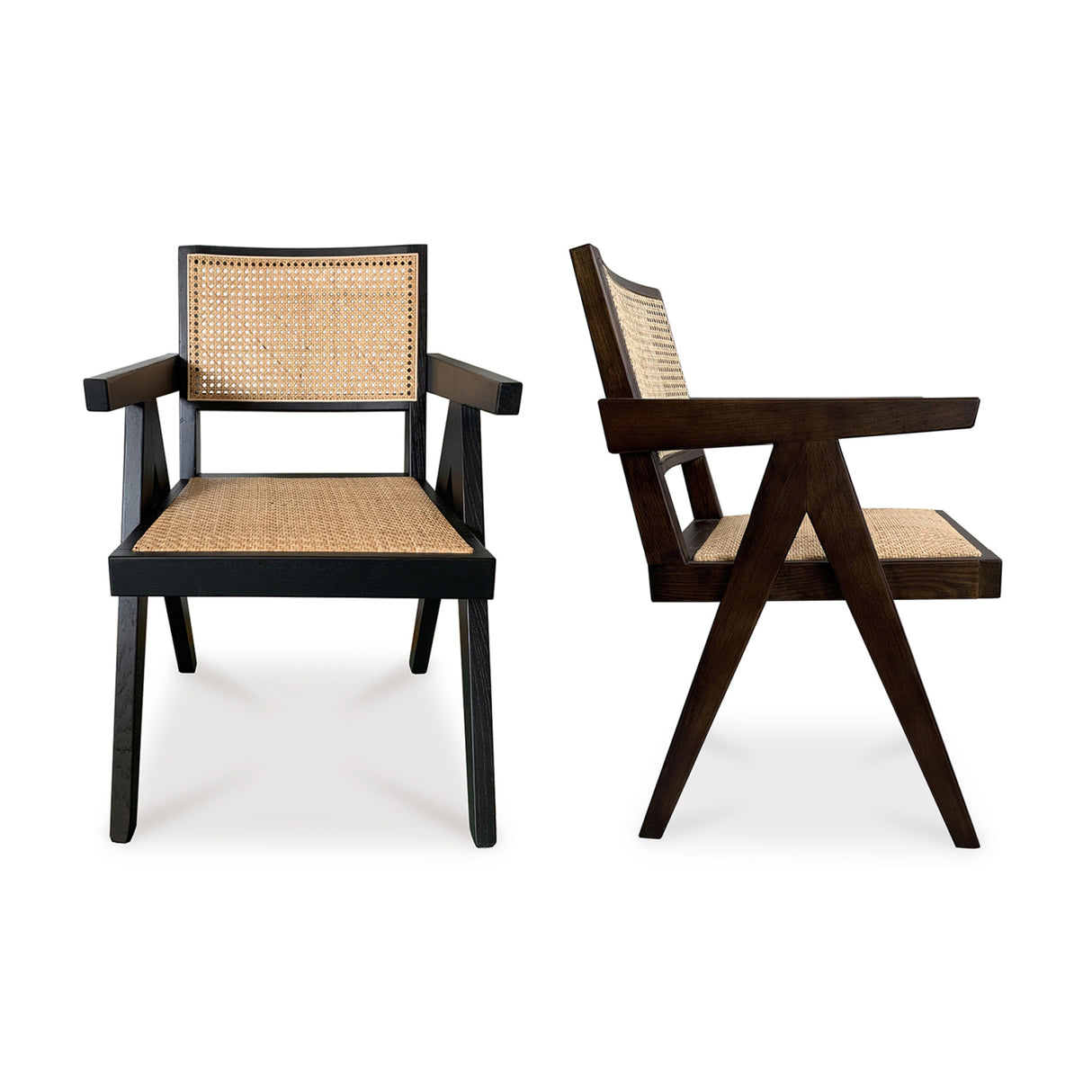 Modern European furniture - Rattan Mid-Century Dining Chairs (2) - www.oroa.com
