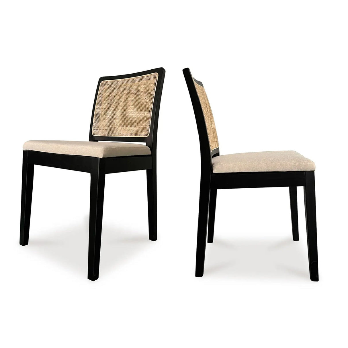 Modern European furniture - Rattan-Back Dining Chair Set (2) - www.oroa.com