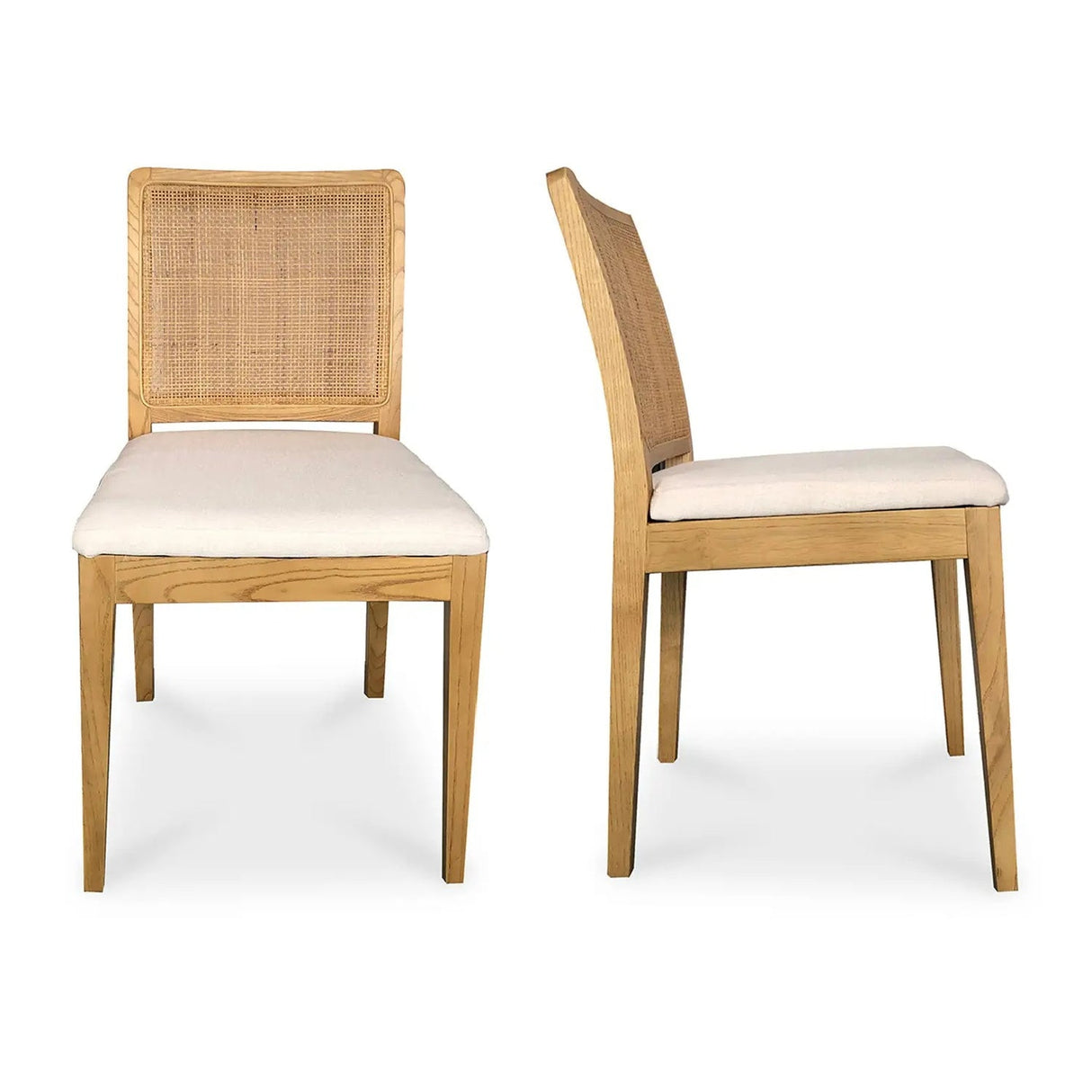 Modern European furniture - Rattan-Back Dining Chair Set (2) - www.oroa.com