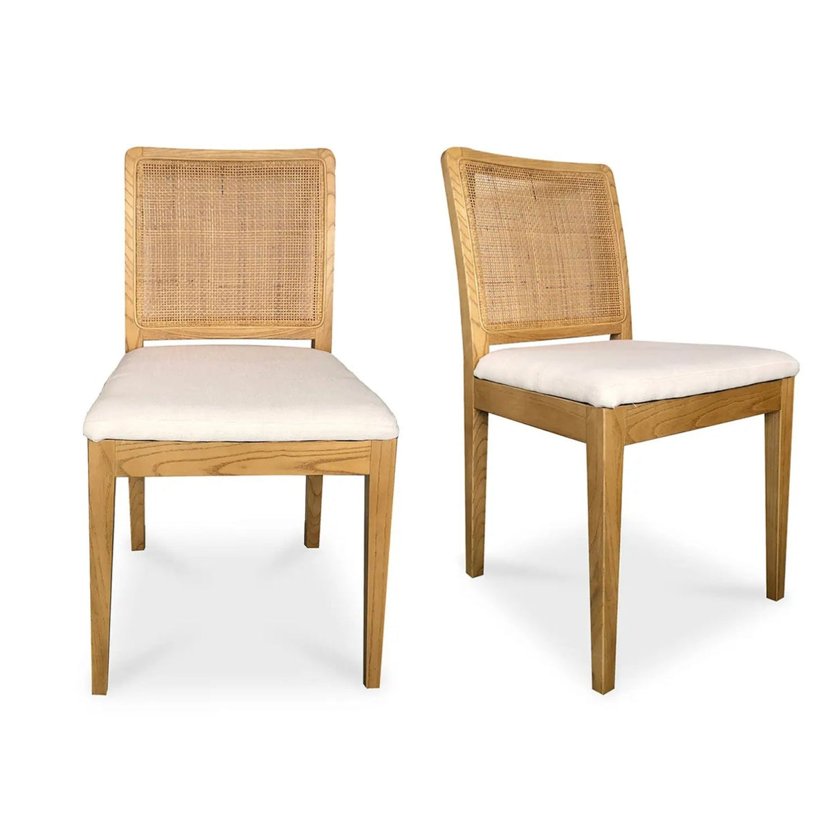 Modern European furniture - Rattan-Back Dining Chair Set (2) - www.oroa.com