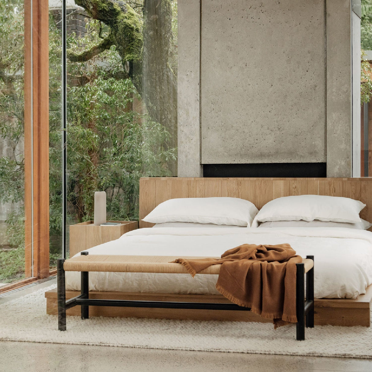 Modern European furniture - Woven Fibers Bench - www.oroa.com
