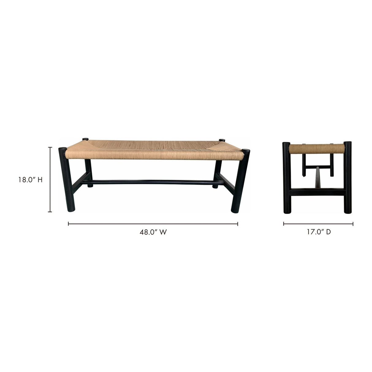 Modern European furniture - Woven Fibers Bench - www.oroa.com