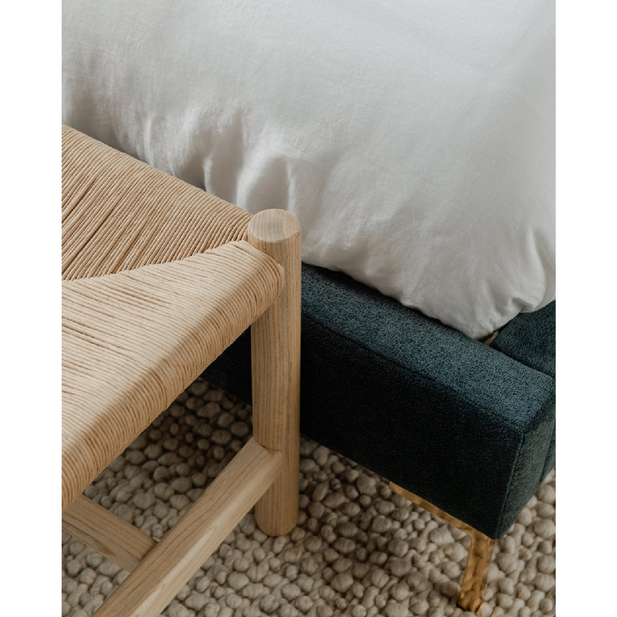 Modern European furniture - Woven Fibers Bench - www.oroa.com