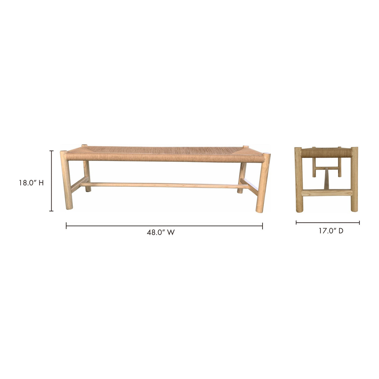 Modern European furniture - Woven Fibers Bench - www.oroa.com