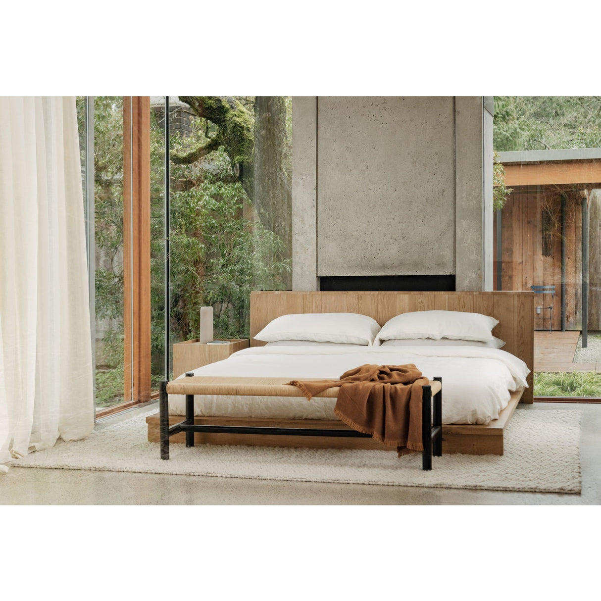 Modern European furniture - Woven Fibers Bench - www.oroa.com