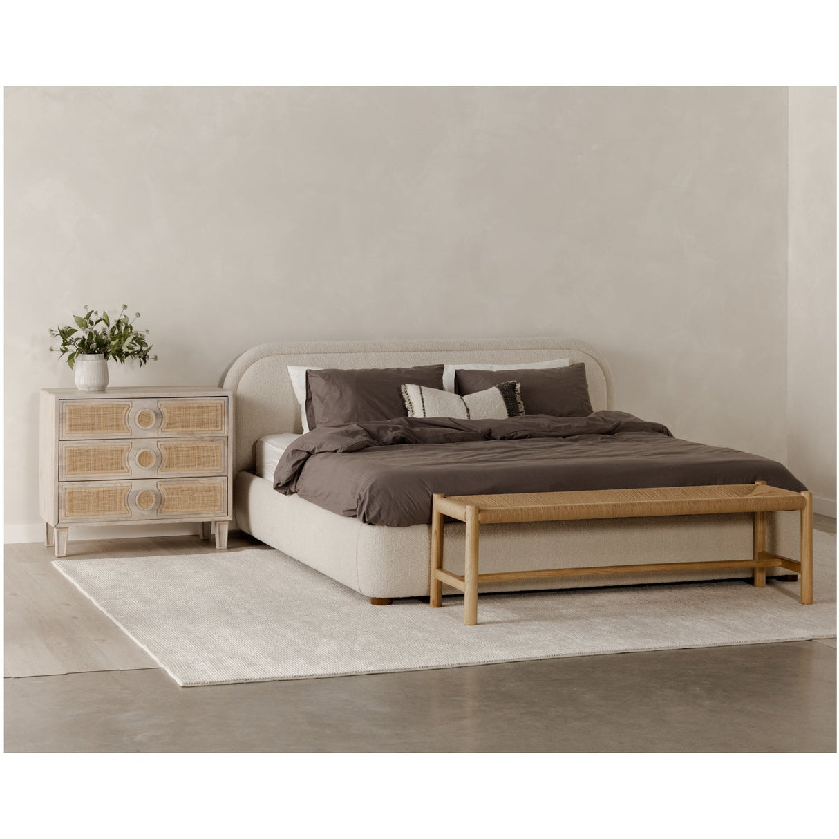 Modern European furniture - Woven Fibers Bench - www.oroa.com