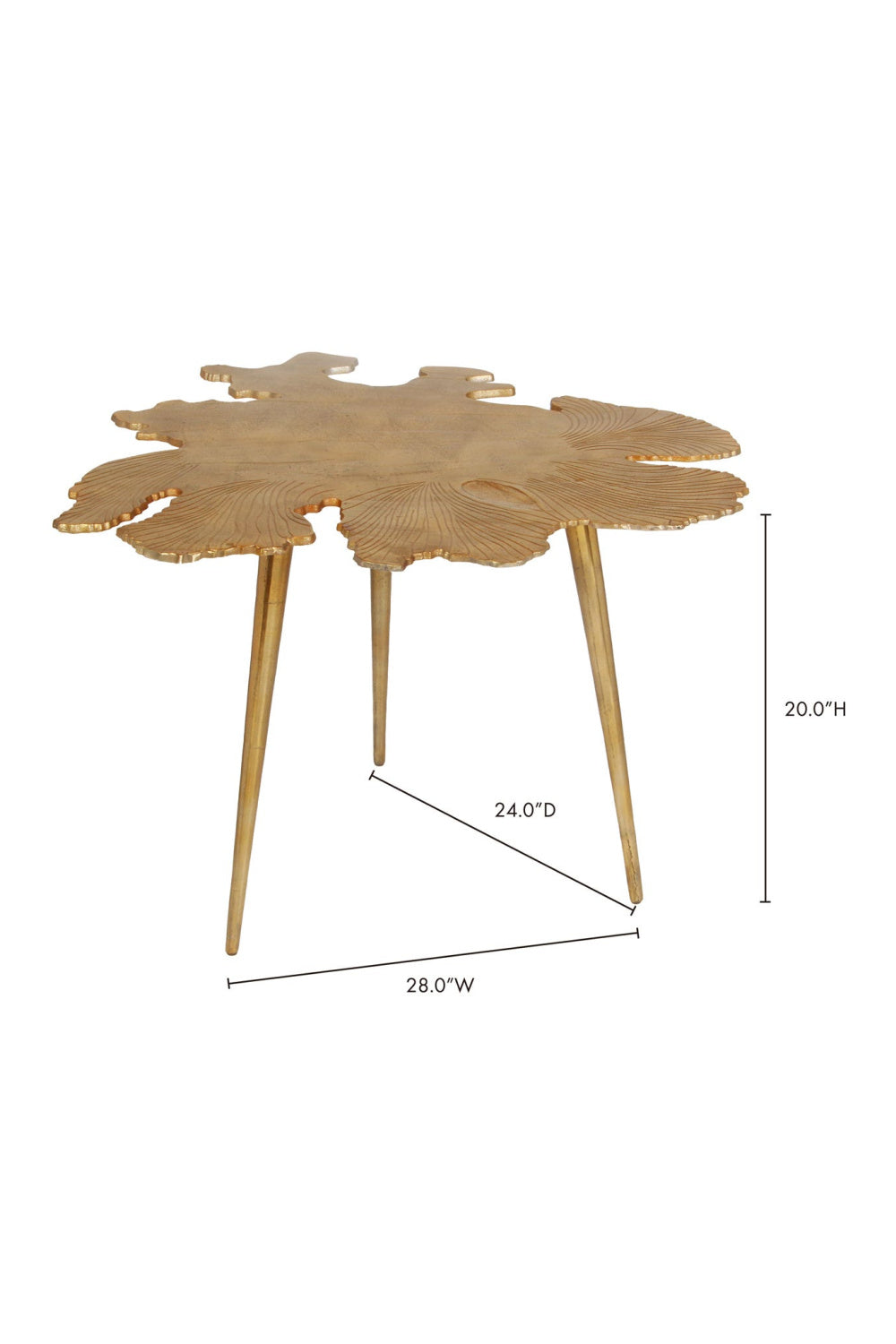 Modern European furniture - Polished Gold Accent Table - www.oroa.com
