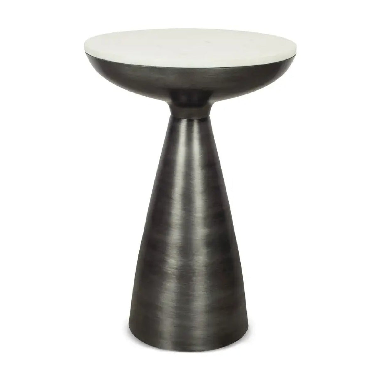 Modern European furniture - Aluminum Base Marble Side Table - www.oroa.com