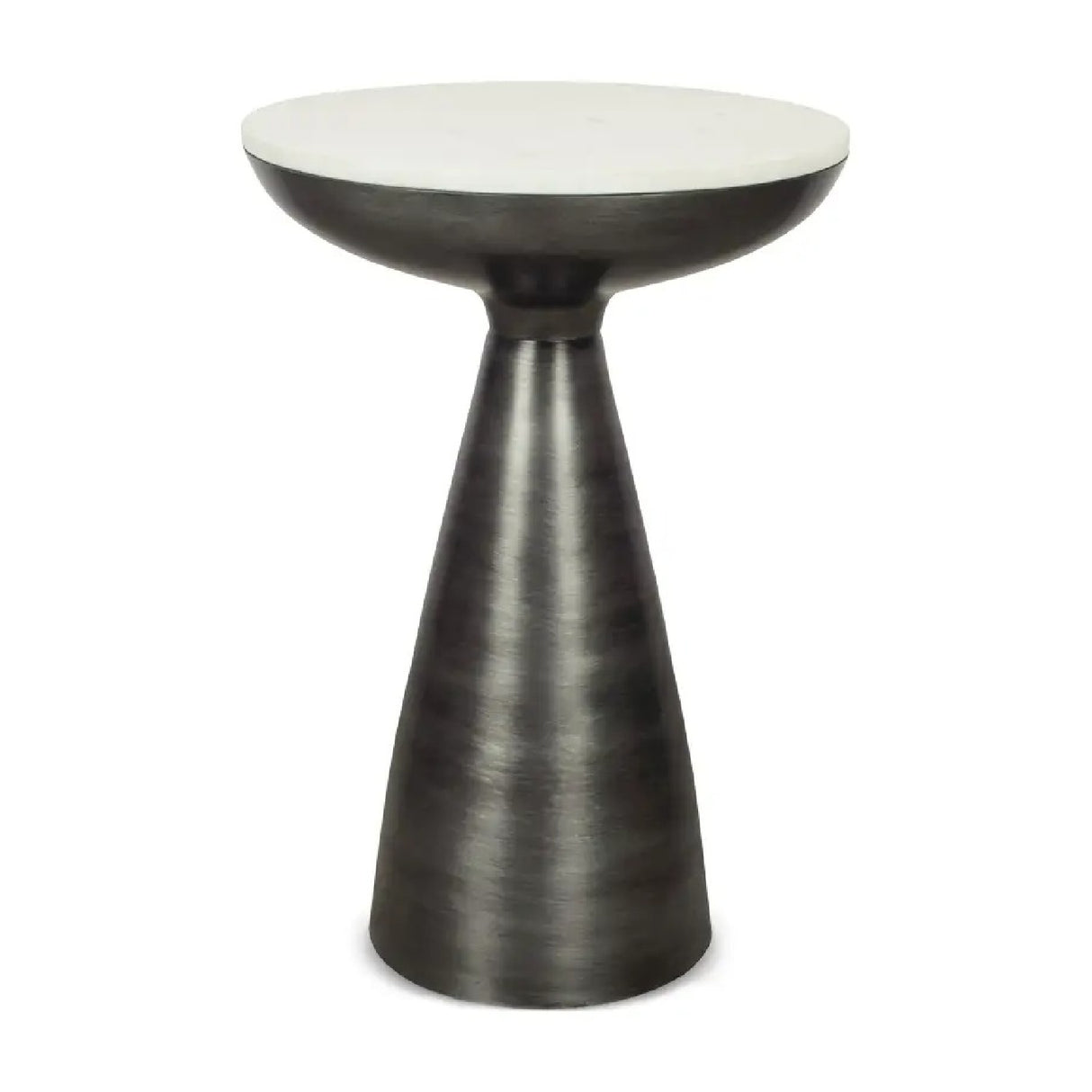 Modern European furniture - Aluminum Base Marble Side Table - www.oroa.com