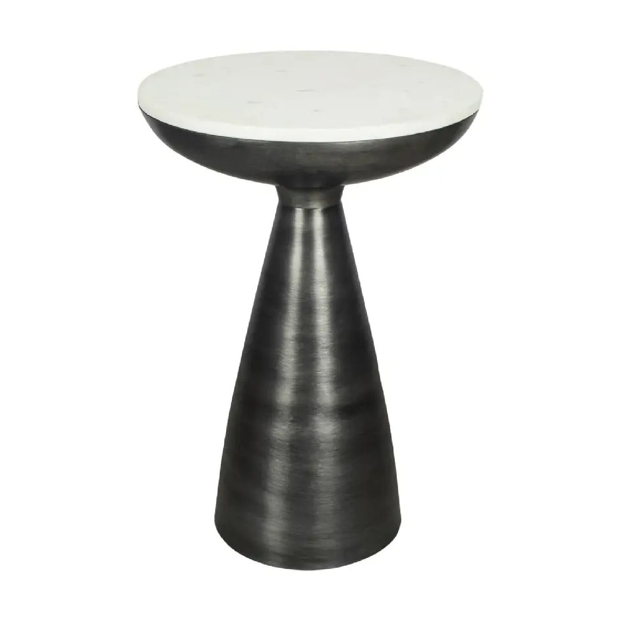 Modern European furniture - Aluminum Base Marble Side Table - www.oroa.com