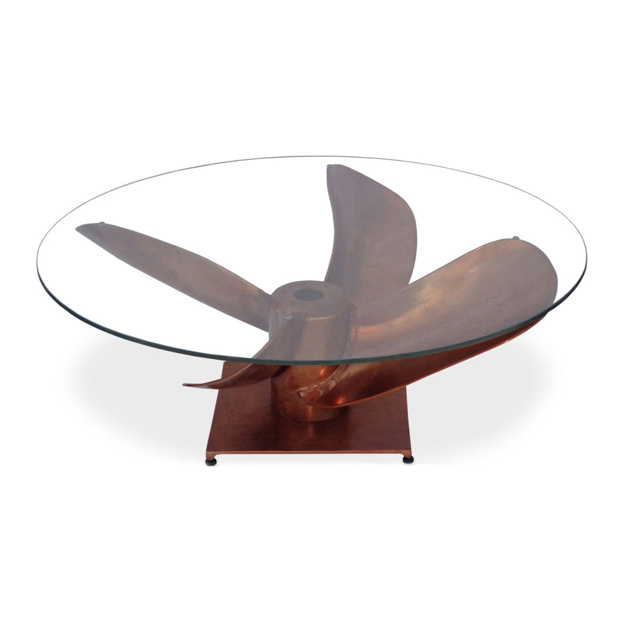 Modern European furniture - Copper Base Nautical Coffee Table - www.oroa.com
