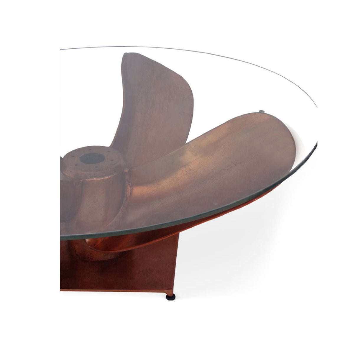 Modern European furniture - Copper Base Nautical Coffee Table - www.oroa.com