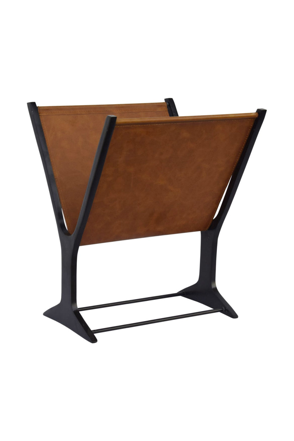 Modern European furniture - Leather & Metal Magazine Rack - www.oroa.com
