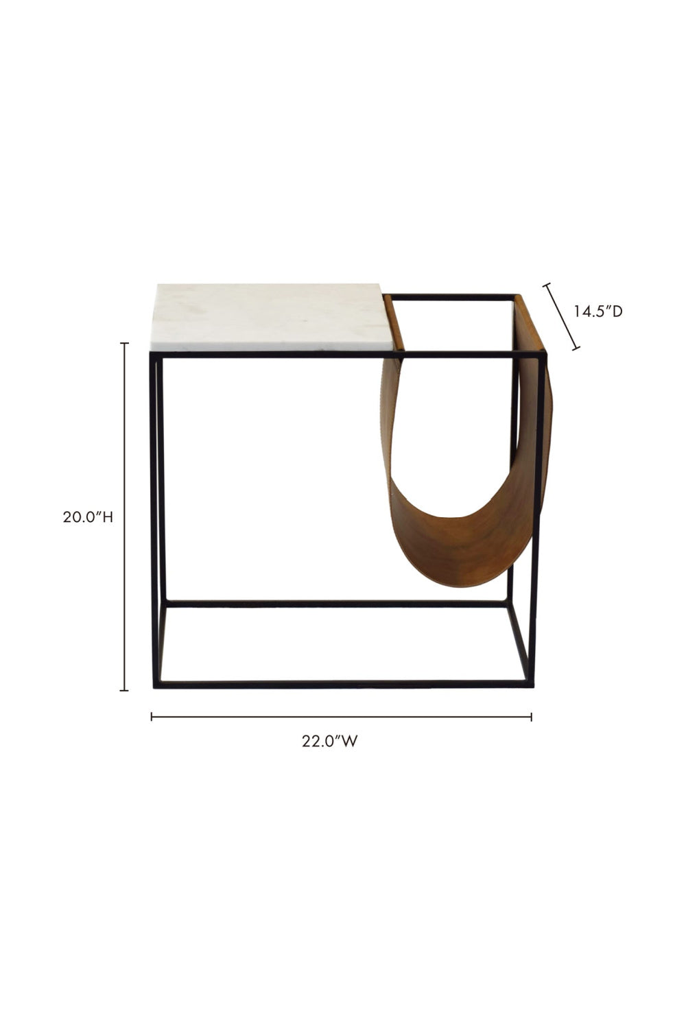 Modern European furniture - Marble Top Magazine Holder - www.oroa.com