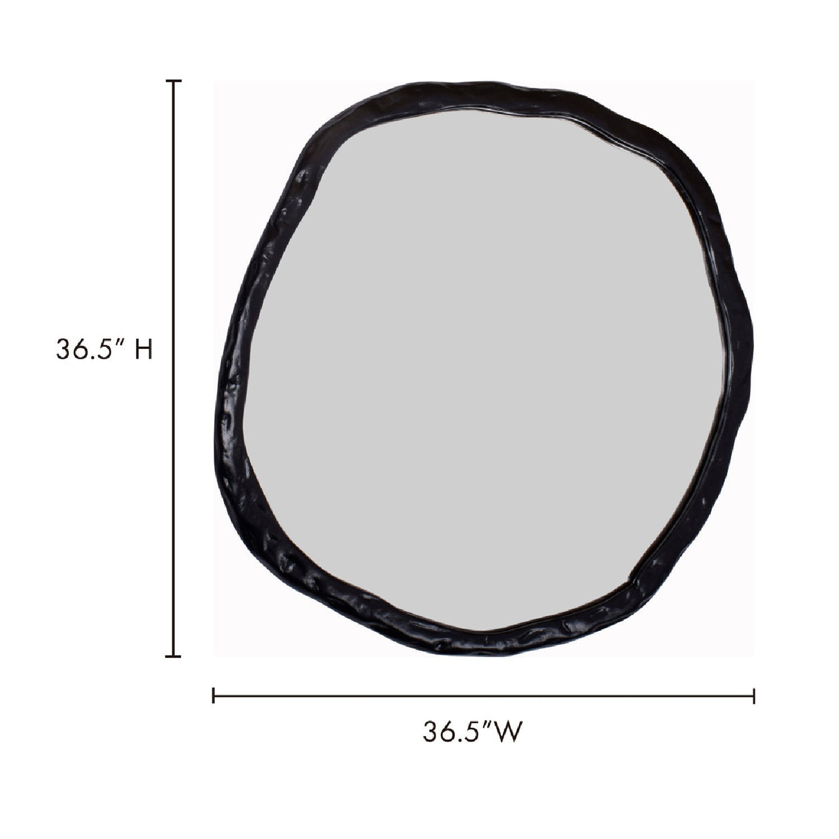 Modern European furniture - Organic-Shaped Aluminum Mirror - www.oroa.com