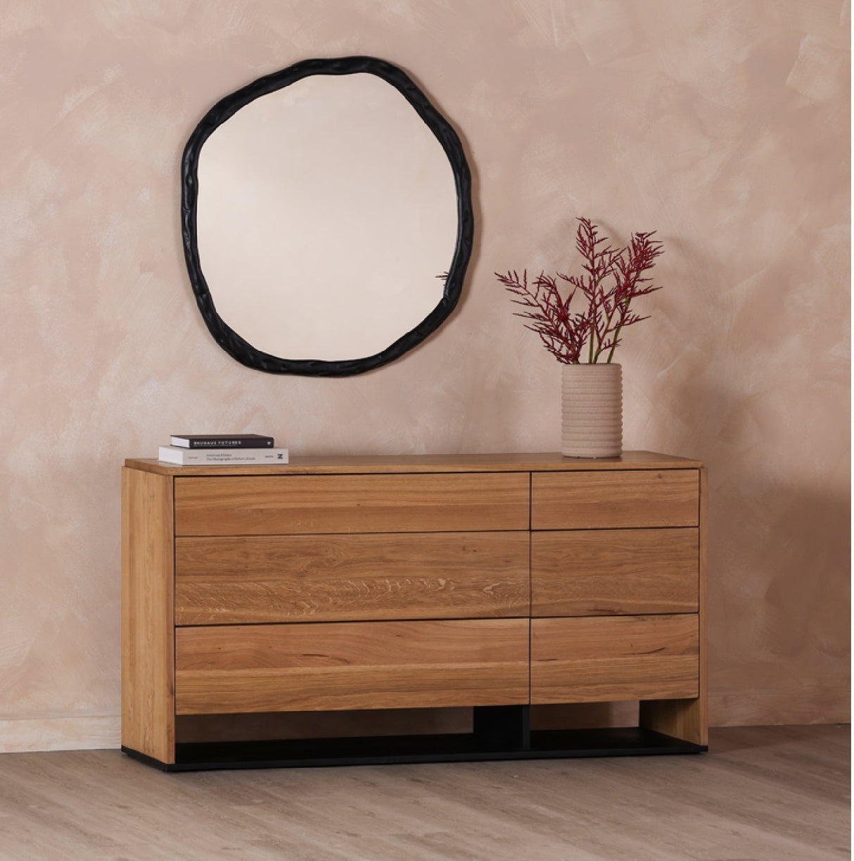 Modern European furniture - Organic-Shaped Aluminum Mirror - www.oroa.com