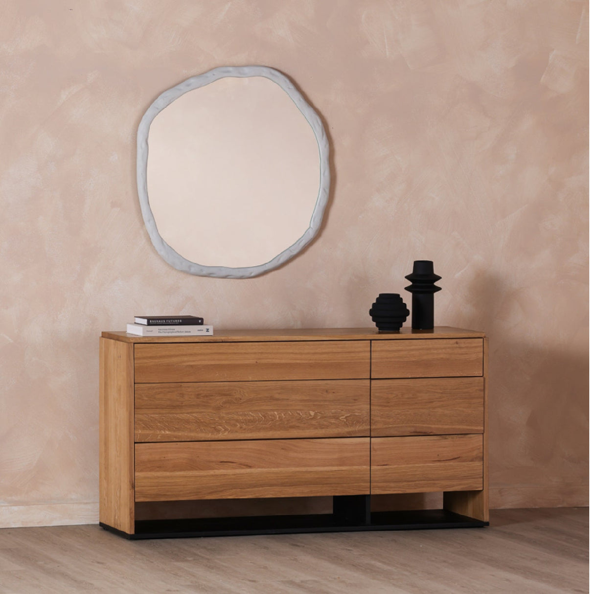 Modern European furniture - Organic-Shaped Aluminum Mirror - www.oroa.com