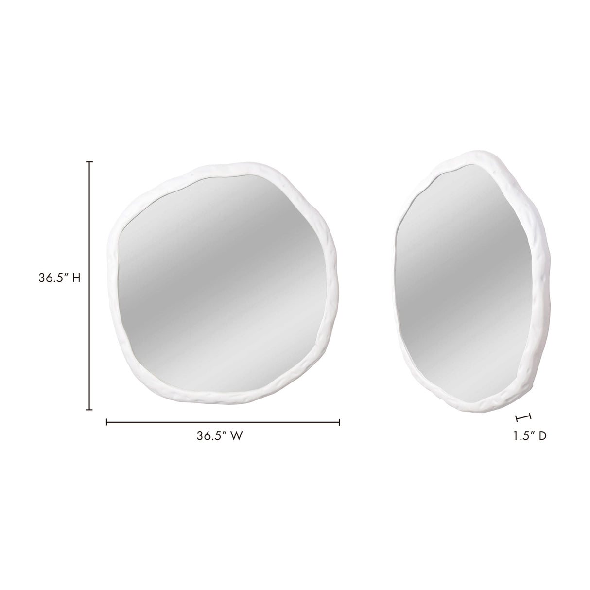 Modern European furniture - Organic-Shaped Aluminum Mirror - www.oroa.com | Oroa.com