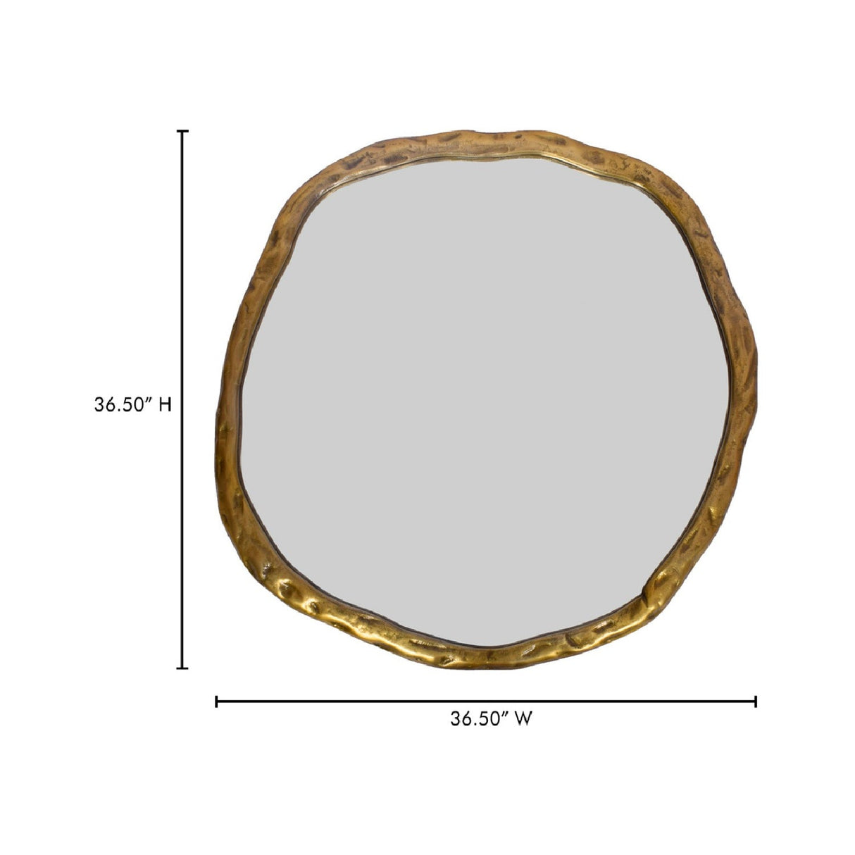 Modern European furniture - Organic-Shaped Aluminum Mirror - www.oroa.com