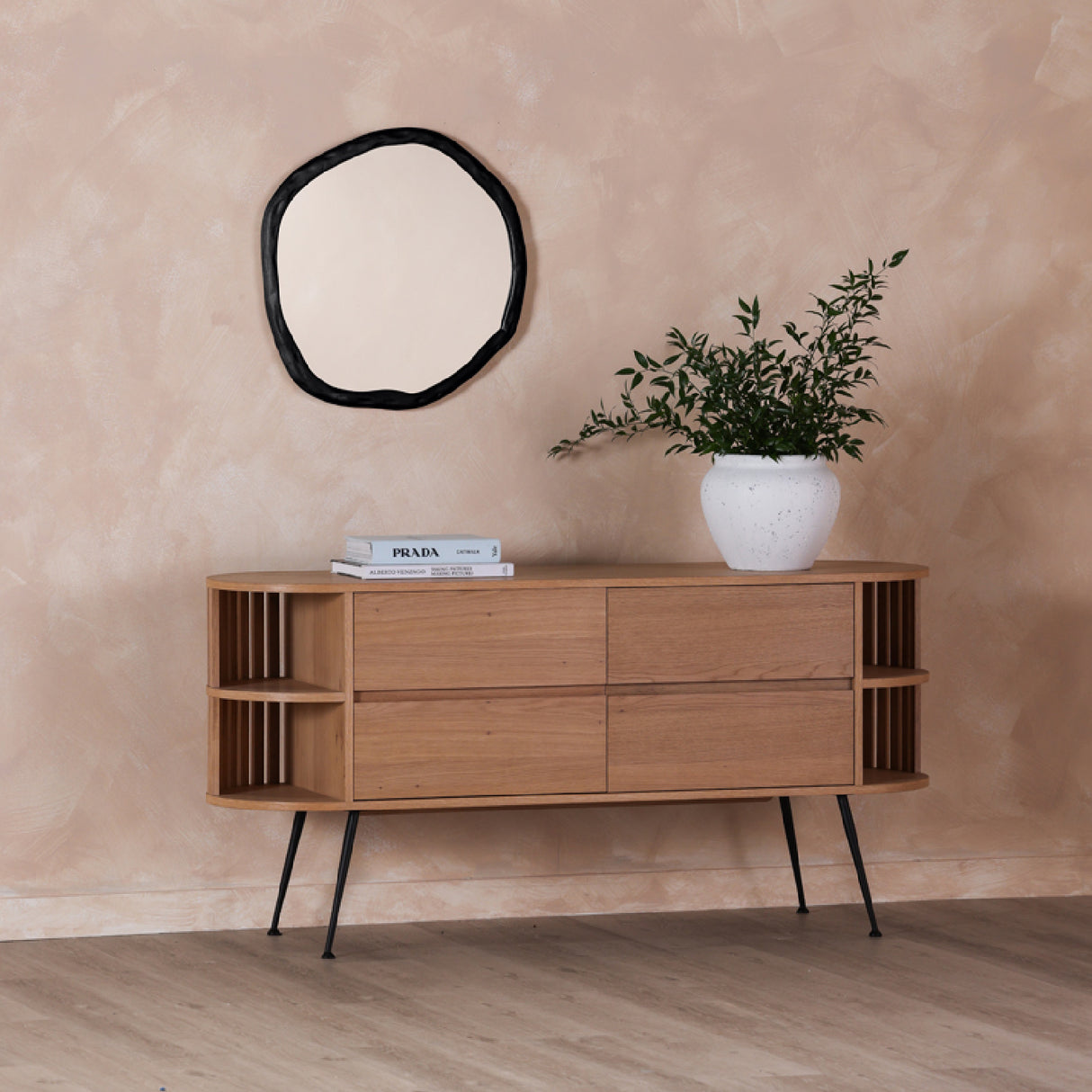 Modern European furniture - Organic-Shaped Aluminum Mirror - www.oroa.com | Oroa.com