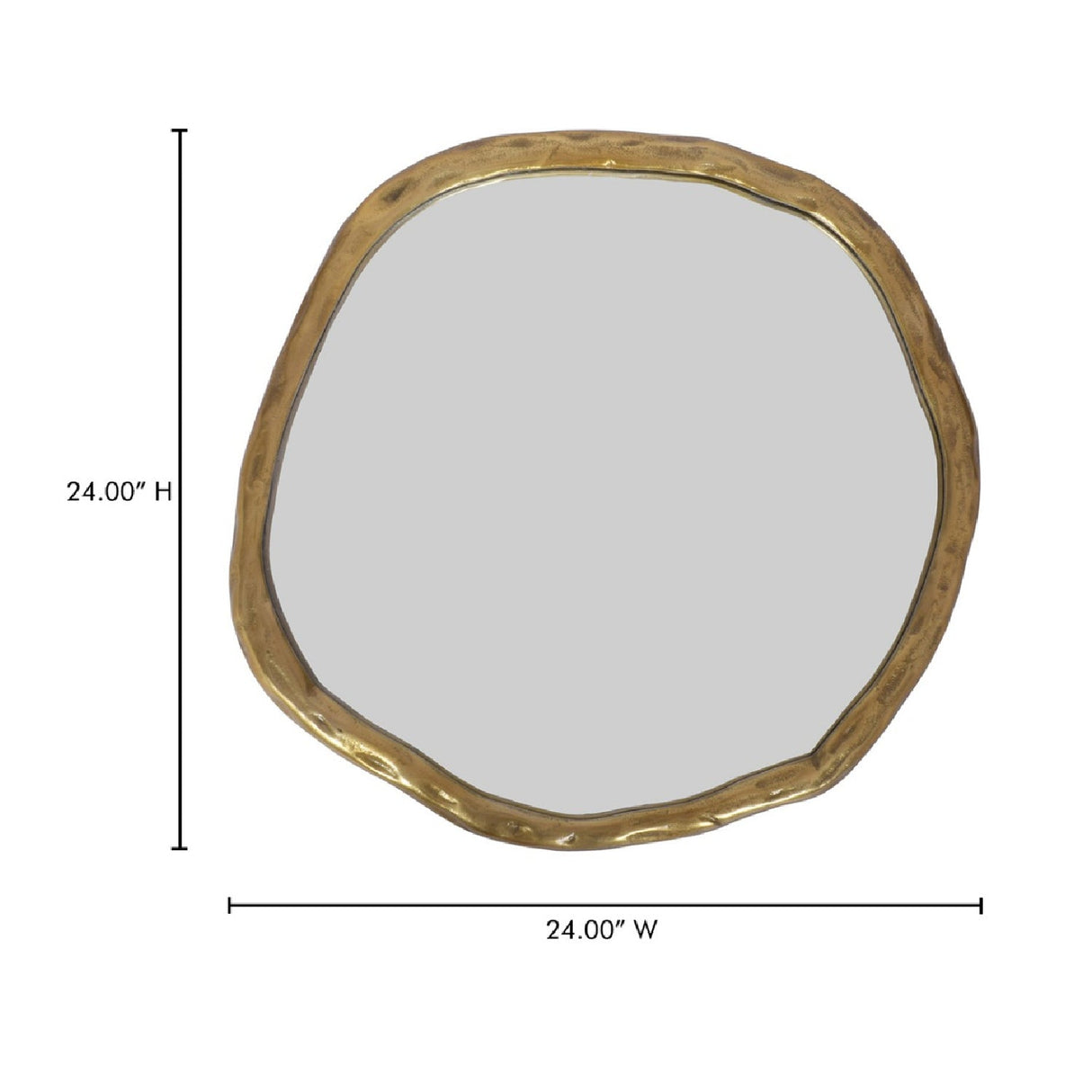 Modern European furniture - Organic-Shaped Aluminum Mirror - www.oroa.com