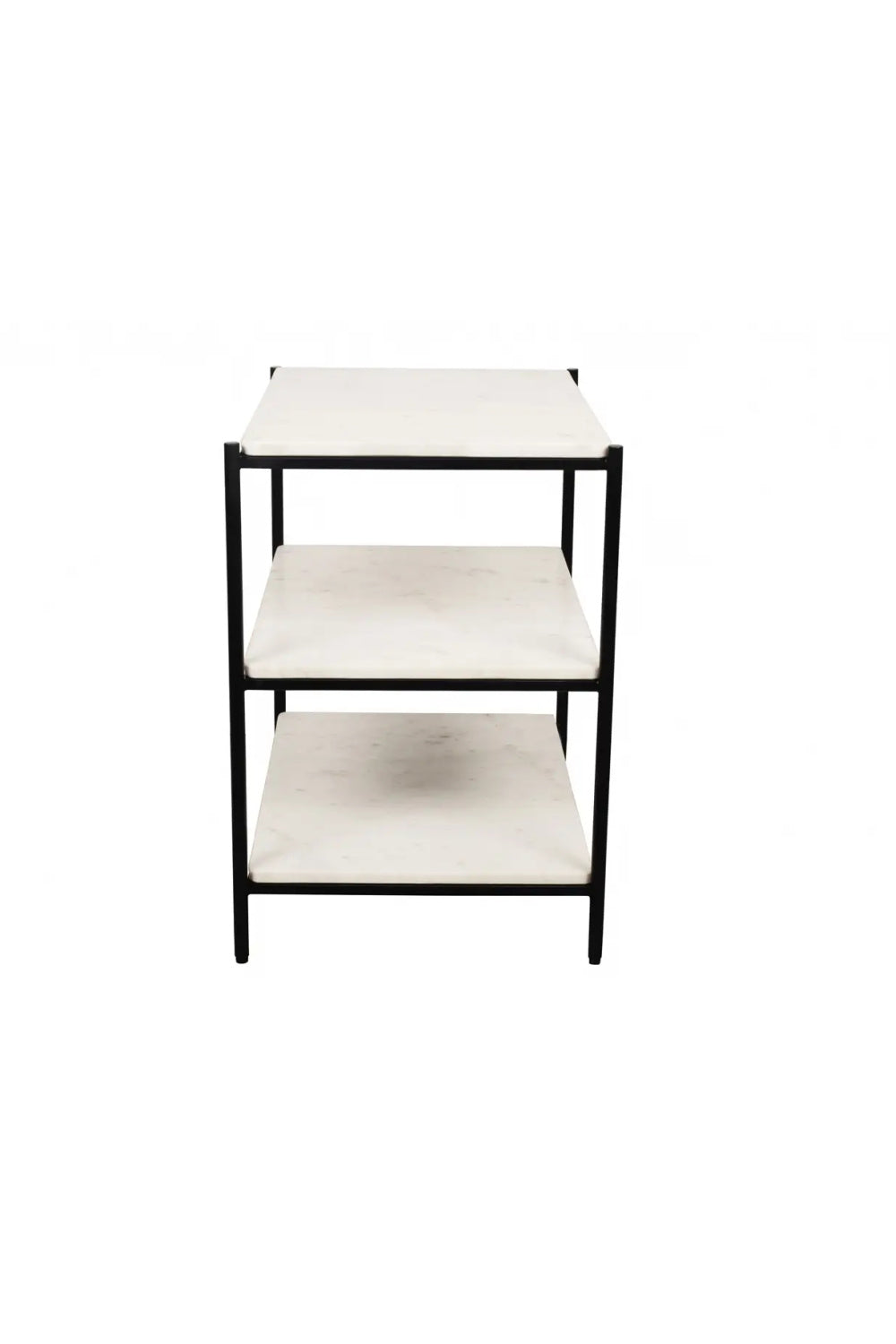 Modern European furniture - White Marble 3-Layer Nightstand - www.oroa.com