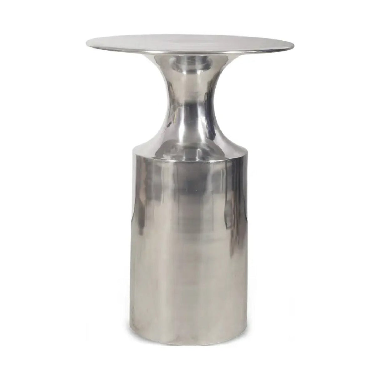 Modern European furniture - Metallic Collumn-Base Accent Table - www.oroa.com